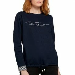 Angebote ✨ TOM TAILOR Sweatshirt mit Bio-Baumwolle aus nachhaltigem Anbau Comfort grey melange, Sky Captain Blue, Heather lilac, Whisper White 💯