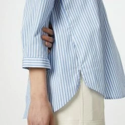 Bestpreis 👍 TOM TAILOR Kurzarmbluse Blue offwhite thin stripe, White 🎉 -Tom Tailor Verkaufsgeschäft 0070f415 d3ce 5497 8f83 1cdc0328eef1