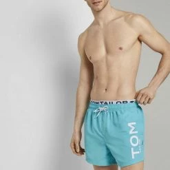 Aktion 🧨 TOM TAILOR Badeshorts »Badeshorts mit unterlegtem Bund« Turquoise, 👗 Dress blue 🔔 -Tom Tailor Verkaufsgeschäft 0123df41 242c 507d a998 17fdcc76386b