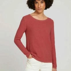 Angebote ✨ TOM TAILOR Strickpullover »Basic Pullover mit Struktur« Cozy pink, Blush rose, Desert sand melange, Dark maroon red 👏 -Tom Tailor Verkaufsgeschäft 01473b64 a703 50d8 8040 b8cdf94e569b