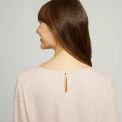 Bestpreis 🧨 TOM TAILOR Langarmbluse »Melierte Bluse mit Tunnelzug« Cold beige melange, Soft greyish green melange 👍 -Tom Tailor Verkaufsgeschäft 01660d69 f7d5 5cf1 b51f 31e9d8b17824