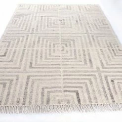 Bestpreis 😉 Teppich »Square Kelim«, TOM TAILOR, rechteckig, Höhe 5 mm, handgewebt, mit Fransen, Boho-Style, Wohnzimmer 🛒