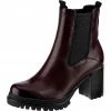 Rabatt 👏 TOM TAILOR »Klassische Stiefeletten« Stiefelette Schwarz, Bordeaux ⌛
