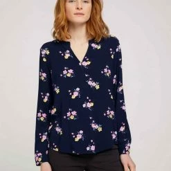 Bester Verkauf 💯 TOM TAILOR Langarmbluse »gemusterte Bluse mit Turn-Up Ärmeln« Navy paisley design, Cream flower design, Navy flower design, Cream paisley design 💯 -Tom Tailor Verkaufsgeschäft 049bb4a5 9eb4 5a15 84a3 af1cc11151d5
