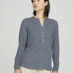 Rabatt ❤️ TOM TAILOR Langarmbluse »Gemusterte Bluse mit TENCEL(TM) Modal« Navy flower design, Pink geometrical design, Blue geometrical design, Navy offwhite stripe 👍 -Tom Tailor Verkaufsgeschäft 04ec0fd3 4ede 5d7c 9324 36b48a361bc5