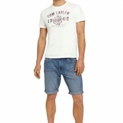 Bester Verkauf 🌟 TOM TAILOR 👖 Jeansshorts mit modischen Waschungen Dark stone blue black denim, Clean dark stone grey denim, Light stone wash denim, Grey ✨