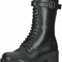 Budget 🛒 TOM TAILOR »Lederimitat« Schnürstiefel 💯