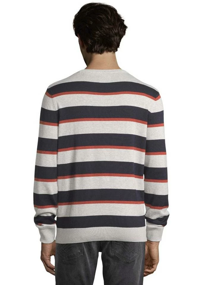 Blitzangebot 🔥 TOM TAILOR Rundhalspullover mit Blockstreifen Camel navy red stripe, Navy white beige stripe, Blue navy white stripe, Beige navy block stripe 🥰 2 Blitzangebot 🔥 TOM TAILOR Rundhalspullover mit Blockstreifen Camel navy red stripe, Navy white beige stripe, Blue navy white stripe, Beige navy block stripe 🥰 - Image 2