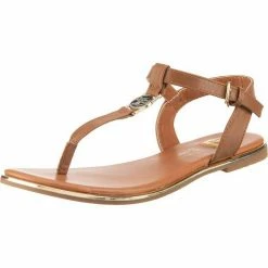 Rabatt 🤩 TOM TAILOR »T-Steg-Sandalen« T-Strap Pumps Schwarz, Cognac 🥰