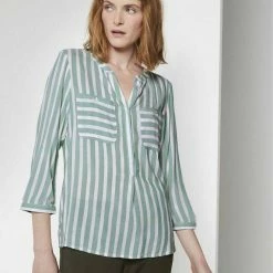 Besorgen 🛒 TOM TAILOR Schlupfbluse mit verdeckter Knopfleiste Peach offwhite vertical stripe, Vertical Mid Blue Stripe, Lilac white vertical stripe, Chambre white vertical stripe 🔥 -Tom Tailor Verkaufsgeschäft 07075e28 415f 5e07 9d99 78698c7756b7