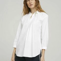 Bestpreis 👍 TOM TAILOR Kurzarmbluse Blue offwhite thin stripe, White 🎉 -Tom Tailor Verkaufsgeschäft 07c8247a 2be2 592f be56 c704538ff8e3