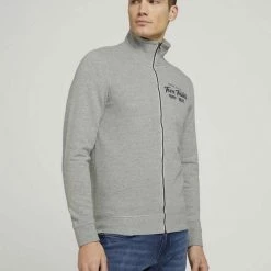 Neu ⭐ TOM TAILOR Sweatjacke »Sweatjacke mit Print« Dusty aqua, Middle Grey Melange, Dusty Wildberry Red, Sky Captain Blue 😍 -Tom Tailor Verkaufsgeschäft 08013bac 05c4 5ee3 92b8 2cd8c6b323ee