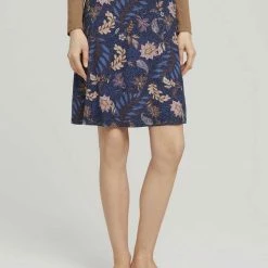 Bestpreis 🎁 TOM TAILOR A-Linien-Rock Blue minimal design vertical, Sky Captain Blue, Navy floral design ⭐ -Tom Tailor Verkaufsgeschäft 08dc1c50 cf07 54f5 9de2 90f6f5bea766