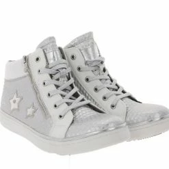 Bester Verkauf 🧨 TOM TAILOR »TOM TAILOR 👟 Sneaker extravagante Damen Party-Schuhe Turn-Schuhe Freizeit-Schuhe Silber« 👟 Sneaker ✔️