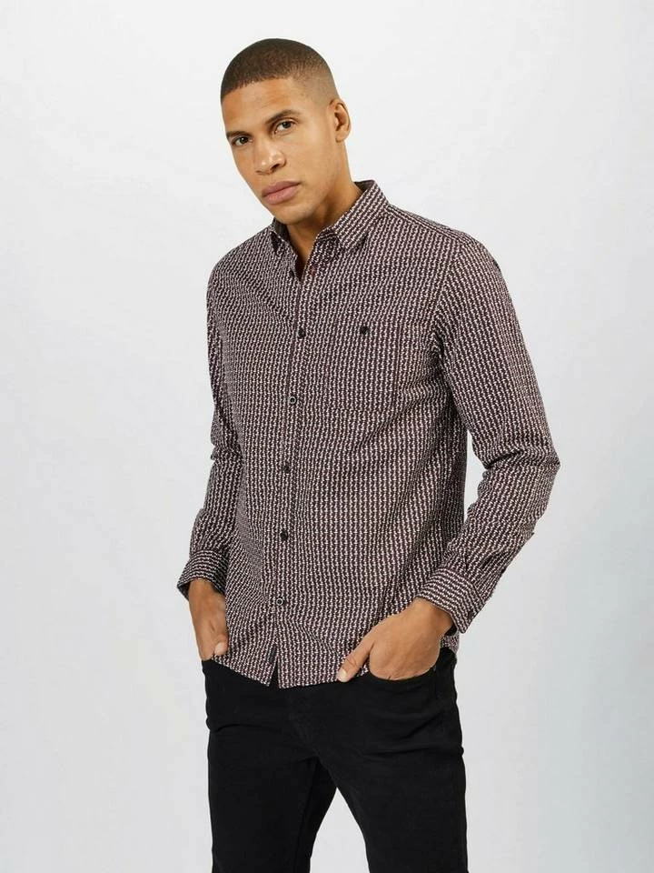 Bestpreis ❤️ TOM TAILOR Langarmhemd 25579, Burgundy tonal, Blue tonal mini 😉 2 Bestpreis ❤️ TOM TAILOR Langarmhemd 25579, Burgundy tonal, Blue tonal mini 😉 - Image 2