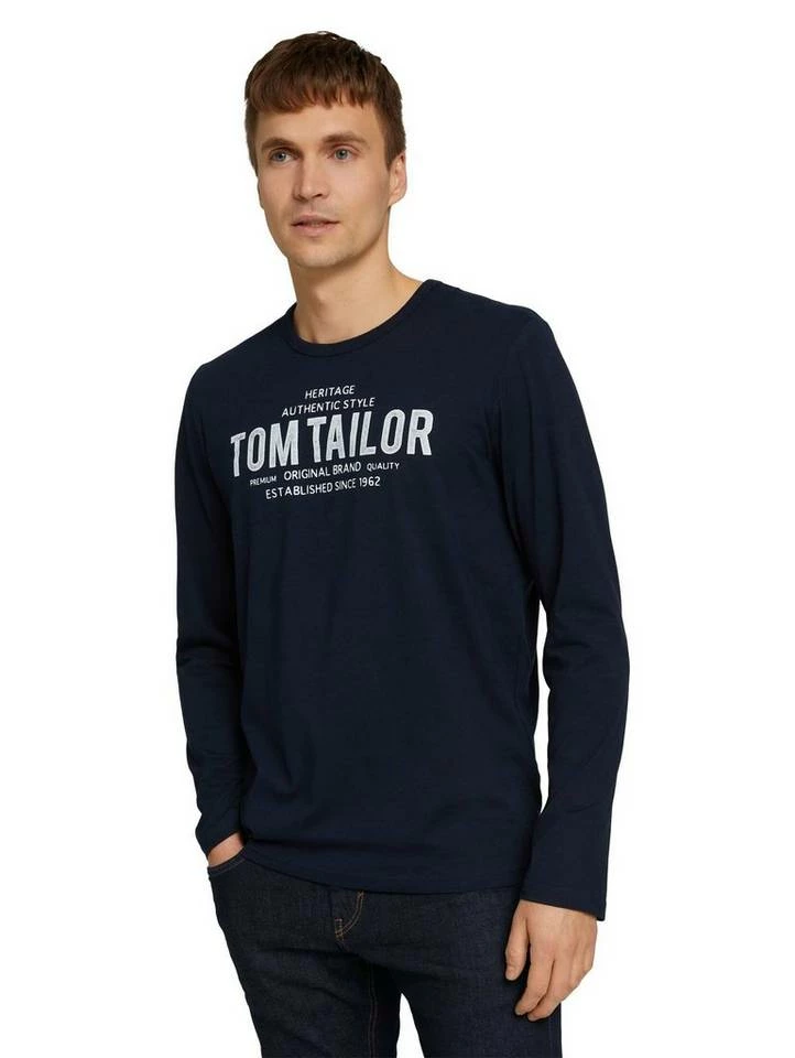 Angebote 🔔 TOM TAILOR T-Shirt »Langarmshirt mit Logoprint« Black, White 🌟 7 Angebote 🔔 TOM TAILOR T-Shirt »Langarmshirt mit Logoprint« Black, White 🌟 - Image 7