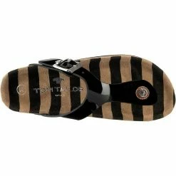 Bestes Angebot 👏 TOM TAILOR »Komfort-Pantoletten« Pantolette Black, Schwarz, Weiß 👍 -Tom Tailor Verkaufsgeschäft 0ab03ea5 ca60 51d2 b959 d26db5f3c92b