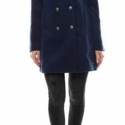 Schlussverkauf 🧨 TOM TAILOR Parka »TOM TAILOR Mantel weicher Parka für Damen mit doppelreihigen Knöpfen Trenchcoat Blau« 🔥