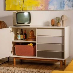 Brandneu ✨ TOM TAILOR Sideboard »COLOR BOX«, mit 1 Tür & 4 Kontrast-Schubladen, Füße Eiche geölt, Breite 114 cm Sage, Mustard, White & rose, White 🎉 -Tom Tailor Verkaufsgeschäft 0ec475cb dec8 50b3 90e4 4295c6dcda8f