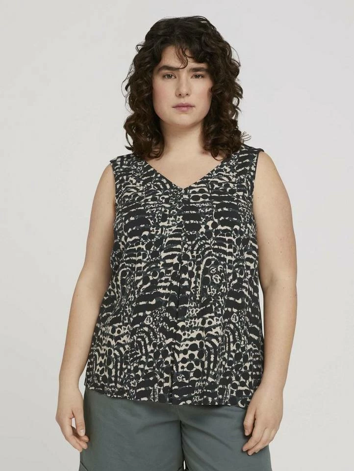 Brandneu ❤️ TOM TAILOR MY TRUE ME T-Shirt »Plus - Gemustertes 👚 Shirt mit LENZING(TM) ECOVERO(TM)« 👏 1 Brandneu ❤️ TOM TAILOR MY TRUE ME T-Shirt »Plus - Gemustertes 👚 Shirt mit LENZING(TM) ECOVERO(TM)« 👏