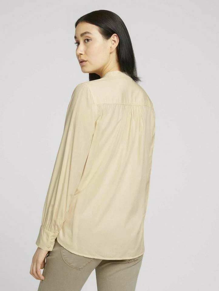 Budget 🤩 TOM TAILOR Langarmbluse »Bluse mit Stehkragen« Smooth light sand, French clay beige 👍 2 Budget 🤩 TOM TAILOR Langarmbluse »Bluse mit Stehkragen« Smooth light sand, French clay beige 👍 - Image 2