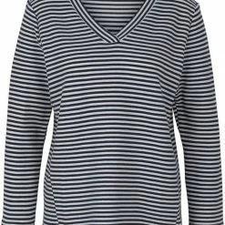 Schlussverkauf ⌛ TOM TAILOR Sweater mit kleinen Schlitzen aus der Naht heraus Dunkelblau, Dunkelblau-weiß-gestreift ⌛ -Tom Tailor Verkaufsgeschäft 0f4b1028 3512 595a b7a5 1333501baf35