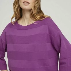 Angebote 🤩 TOM TAILOR Strickpullover »Pullover mit Bio-Baumwolle« Whisper White, Prairie Grass Green, Plum blossom lilac ⌛ -Tom Tailor Verkaufsgeschäft 11574192 e5fd 5a4b b8ca 4146e7cad6f3
