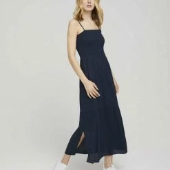 Rabatt 😍 TOM TAILOR Jerseykleid »Gerafftes Midikleid mit Spaghettiträgern« 🤩 -Tom Tailor Verkaufsgeschäft 1224c5c5 c576 5a30 a196 e7dadc10f24d