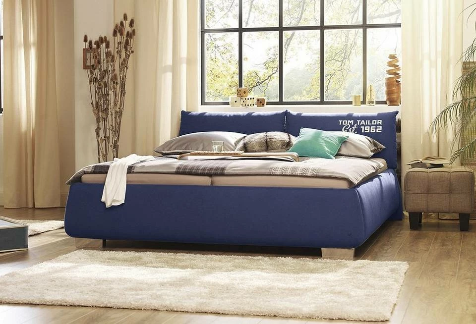 Coupon 😍 TOM TAILOR Polsterbett »SOFT PILLOW«, Webstoff, mit Print, Überlänge 220 cm Navy TTI 6, Graphite TTI 29 🔥 4 Coupon 😍 TOM TAILOR Polsterbett »SOFT PILLOW«, Webstoff, mit Print, Überlänge 220 cm Navy TTI 6, Graphite TTI 29 🔥 - Image 4