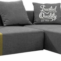 Neu 🧨 TOM TAILOR Ecksofa »HEAVEN CASUAL S«, aus der COLORS COLLECTION, mit modischem Streifen Woven grey TBO 19-mustard TBO 5 | mustard, Woven grey TBO 19-moody grey TBO 29 | moody grey, Deep black TBO 10-woven grey TBO 19 | woven grey ⌛ -Tom Tailor Verkaufsgeschäft 12385360