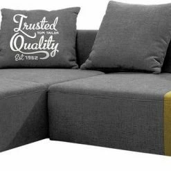 Neu 🧨 TOM TAILOR Ecksofa »HEAVEN CASUAL S«, aus der COLORS COLLECTION, mit modischem Streifen Woven grey TBO 19-mustard TBO 5 | mustard, Woven grey TBO 19-moody grey TBO 29 | moody grey, Deep black TBO 10-woven grey TBO 19 | woven grey ⌛ -Tom Tailor Verkaufsgeschäft 12385960
