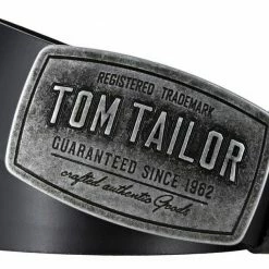 Brandneu ✔️ TOM TAILOR Ledergürtel »Tom Tailor Gürtel Herrengürtel Ledergürtel schwarz« ❤️