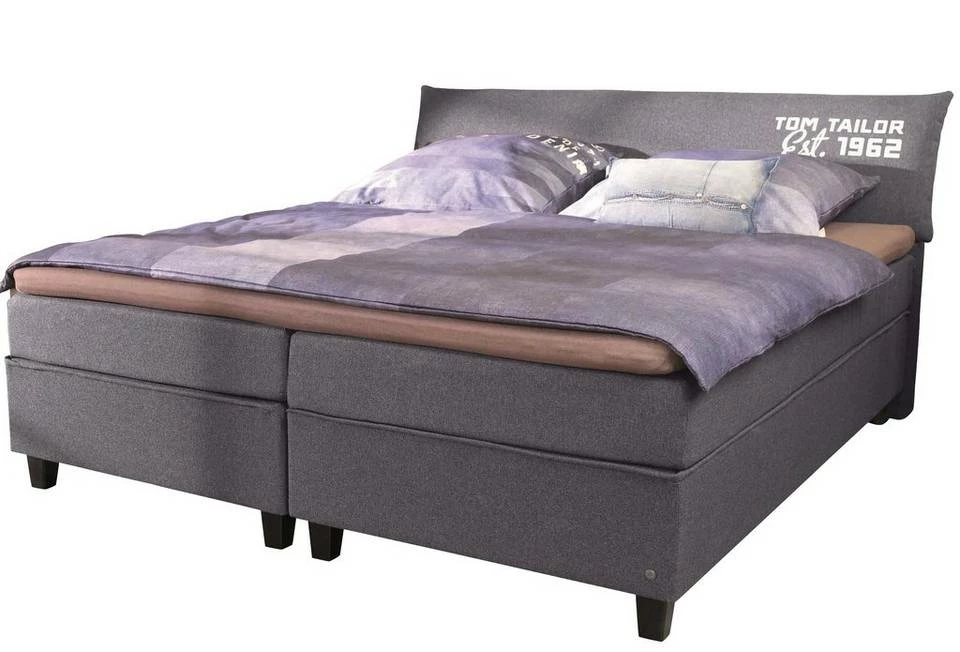 Auslauf 💯 TOM TAILOR Boxspringbett »COLOR BOX«, Webstoff, mit »TOM TAILOR« Print, Überlänge Navy TTI 6, Graphite TTI 29 ⌛ 13 Auslauf 💯 TOM TAILOR Boxspringbett »COLOR BOX«, Webstoff, mit »TOM TAILOR« Print, Überlänge Navy TTI 6, Graphite TTI 29 ⌛ - Image 13