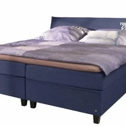 Auslauf 💯 TOM TAILOR Boxspringbett »COLOR BOX«, Webstoff, mit »TOM TAILOR« Print, Überlänge Navy TTI 6, Graphite TTI 29 ⌛