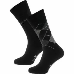 Schlussverkauf 🧨 TOM TAILOR Socken »2 Paar Socken« Schwarz Modell 1, Dunkelblau, Schwarz, Hellblau 🛒