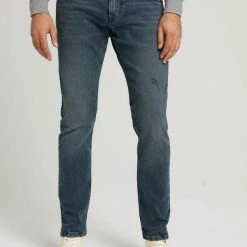 Beste Bewertungen von 😍 TOM TAILOR Straight-Jeans »Troy Slim 👖 Jeans mit recycelter Baumwolle« Mid stone blue black denim, Blue black denim 🔥