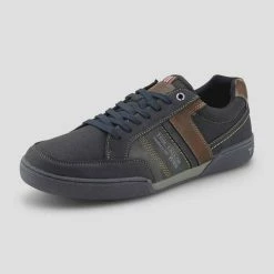 Aktion 🔔 TOM TAILOR »Sneaker aus Kunstleder« 👟 Sneaker Navy, Brown 😀 -Tom Tailor Verkaufsgeschäft 1379f043 78ef 5835 a603 a7499881a880