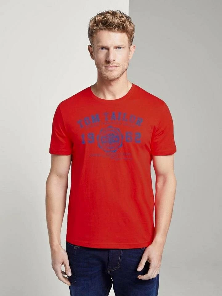 Top 10 ⌛ TOM TAILOR T-Shirt mit Logofrontprint Offwhite, Plain red, Sky captain blue white melange, Royalblau 🎁 37 Top 10 ⌛ TOM TAILOR T-Shirt mit Logofrontprint Offwhite, Plain red, Sky captain blue white melange, Royalblau 🎁 - Image 37