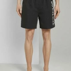 Bestpreis 🛒 TOM TAILOR Badeshorts »Badehose mit großem Schrift-Print seitlich« Ice blue-capri, Ice peppermint, Black, Poppy red 🎁 -Tom Tailor Verkaufsgeschäft 1493e221 441c 5491 8bee 43c244ce421b