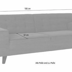 Billig 😉 TOM TAILOR 2-Sitzer »NORDIC CHIC«, im Retrolook, Füße Buche natur Basalt STC 9, Prune TUS 18, Soft graphite TUS 9, Tarmac STC 19 👍 -Tom Tailor Verkaufsgeschäft 15170743