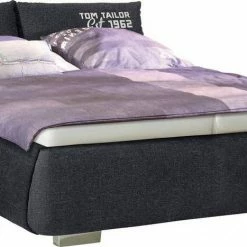 Coupon ✨ TOM TAILOR Polsterbett »SOFT PILLOW«, Struktur, mit Print, Überlänge 220 cm Mocca TIM 4, Woven grey TBO 19, Anthracite TBO 9, Steel TIM 18 ❤️