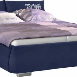 Coupon 😍 TOM TAILOR Polsterbett »SOFT PILLOW«, Webstoff, mit Print, Überlänge 220 cm Navy TTI 6, Graphite TTI 29 🔥