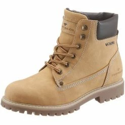 Blitzangebot 🧨 TOM TAILOR Schnürboots mit profilierter Laufsohle Blau-creme, Camelfarben-braun, Rosé 🔔