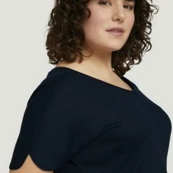 Schlussverkauf 🧨 TOM TAILOR MY TRUE ME T-Shirt »Plus - T-Shirt mit Ärmeldetail« California Umber, Sky Captain Blue 🛒 -Tom Tailor Verkaufsgeschäft 159b0c01 c7cf 5bd9 91ff 9fbca0fe3cc7