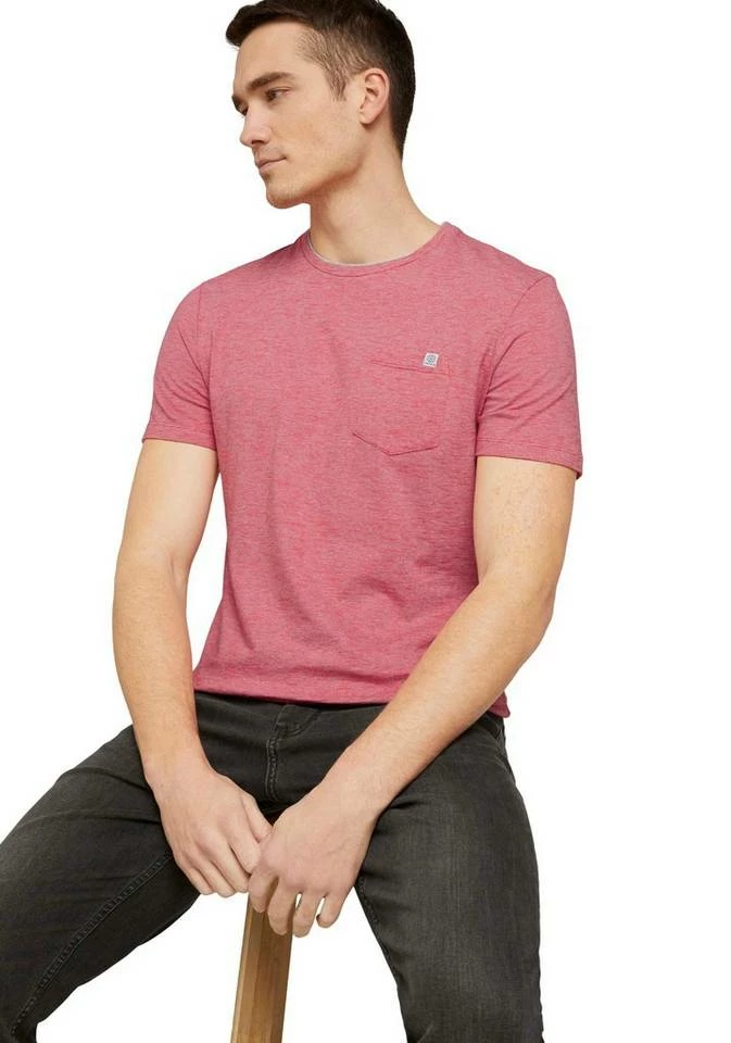 Budget 😉 TOM TAILOR T-Shirt Rot-meliert, Dunkelblau-graublau 😀 6 Budget 😉 TOM TAILOR T-Shirt Rot-meliert, Dunkelblau-graublau 😀 - Image 6