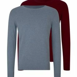 Besorgen 🌟 TOM TAILOR Strickpullover »Basic Pullover im Doppelpack« Sapphire green melange, Havana brown melange, Soft light blue melange 💯 -Tom Tailor Verkaufsgeschäft 15e7a5f9 2594 5df3 a228 29178e1ec562