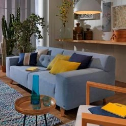 Coupon ❤️ TOM TAILOR 2-Sitzer »NORDIC PURE«, im Retrolook, Füße wengefarben Ecru TUS 1, Prune TUS 18, Purple STC 18, Gold mustard STC 13 😉 -Tom Tailor Verkaufsgeschäft 16637797