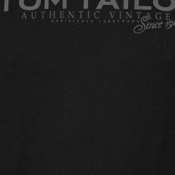 Am billigsten 🔔 TOM TAILOR T-Shirt mit Logoprint Schwarz, Grau-meliert, Marine, Dunkelgrün ✨ -Tom Tailor Verkaufsgeschäft 17009305