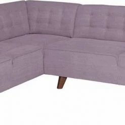 Rabatt 🎁 TOM TAILOR Ecksofa »NORDIC CHIC«, im Retrolook, Füße nussbaumfarben Wood STC 4, Soft purple TUS 38, Tarmac STC 19, Gold mustard STC 13 👏 -Tom Tailor Verkaufsgeschäft 17307741