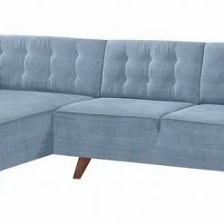 Rabatt 🔥 TOM TAILOR Ecksofa »NORDIC CHIC«, mit Recamiere, im Retrolook, Füße nussbaumfarben Tarmac STC 19, Prune TUS 18, Gold mustard STC 13, Ecru TUS 1 ⌛ -Tom Tailor Verkaufsgeschäft 17421813